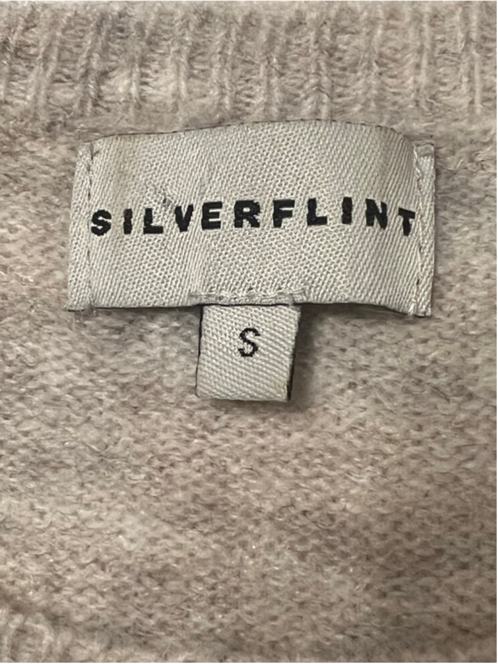 SILVERFLINT Beige Floral Embroidered Crew Neck Sweater S - Picture 6 of 7